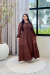 VESTIDO LONGO VISCOLINHO MANGA LONGA LISO MARROM - comprar online