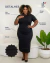 VESTIDO MIDI CANELADO COM FENDA LATERAL PRETO - comprar online