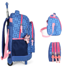 Imagem do Kit Mochila de Rodinhas STITCH DISNEY Luxcel MC47741SC Azul