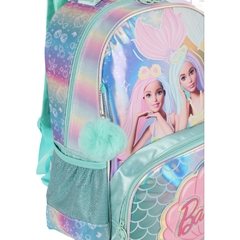 Kit Mochila Rodinhas Holográfica BARBIE SEREIA - Luxcel