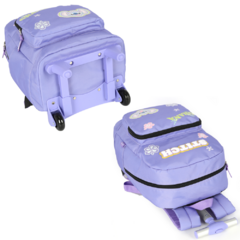 Kit Mochila de Rodinhas STITCH DISNEY Luxcel MC47736SC Lilás - Arrivata