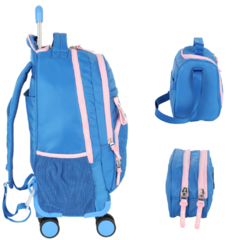 Kit Mochila Rodinhas STITCH DISNEY Azul Luxcel MC47746SC - loja online