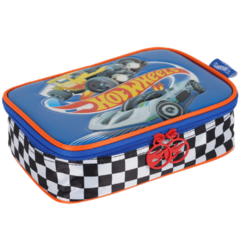 Estojo Box 100 Pens Oficial HOT WHEELS Luxcel Azul EI41504HW