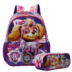 Kit Mochila de Costas e Estojo SKYE PATRULHA CANINA Xeryus