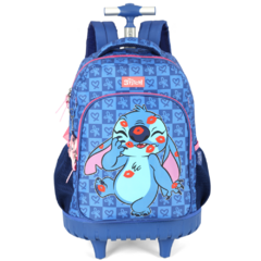 Kit Mochila de Rodinhas STITCH DISNEY Luxcel MC47741SC Azul - Arrivata