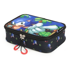 Estojo Box 100 Pens SONIC HEDGEHOG Preto - Luxcel ET47017SO - Arrivata