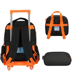 Kit Mochila Rodinhas Oficial HOT WHEELS Luxcel IC41496 Preto na internet