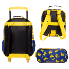 Kit Mochila Rodinhas Lancheira Estojo POKEMON PIKACHU Xeryus - Arrivata