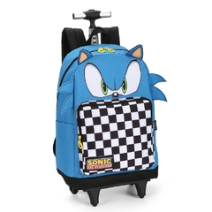 Mochila Rodinhas SONIC HEDGEHOG Azul - Luxcel MC47272SO