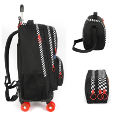 Kit Mochila Rodinhas Oficial HOT WHEELS Preto Luxcel MC47787 na internet