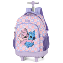 Kit Mochila de Rodinhas STITCH DISNEY Luxcel MC47741SC Lilás - loja online
