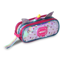 Kit Mochila de Costas Holográfica HAPPY UNICÓRNIO CLIO