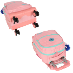 Kit Mochila Rodinhas STITCH DISNEY Salmão Luxcel MC47746SC - Arrivata