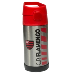 Imagem do Garrafa Térmica Inox CLICK Com Canudo 350ML OFICIAL FLAMENGO