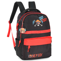 Mochila de Costas Juvenil One Piece Vermelho Luxcel MS49431