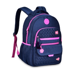 Kit Mochila de Costas em Nylon OFICIAL LULUCA LU24089 azul - comprar online