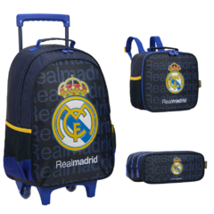Kit Mochila Rodinhas Lancheira Estojo REAL MADRID Xeryus R1 - comprar online