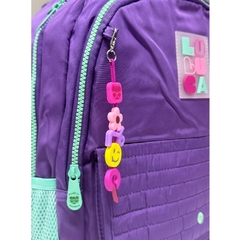 Kit Mochila de Costas em Nylon OFICIAL LULUCA LU24601 Roxo na internet