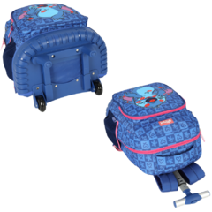 Kit Mochila de Rodinhas STITCH DISNEY Luxcel MC47741SC Azul