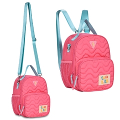 Imagem do Kit Mochila de Costas em Nylon OFICIAL LULUCA LU24073 Rosa