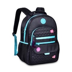 Kit Mochila Costas e Lancheira OFICIAL LULUCA LU24089 Preto - comprar online