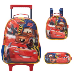 Kit Mochila Rodinhas Lancheira Estojo CARROS DISNEY X1 - comprar online