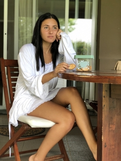 Bata algodón blanco - tienda online