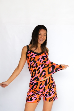 Musculosa Print Fondo Naranja en internet