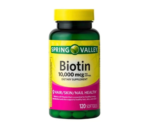 Biotina 10,000 mcg Spring Valley 120 softgels