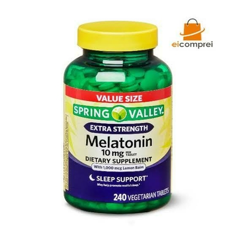 melatonina de força extra de Spring Valley, 10 mg, 240 tablets