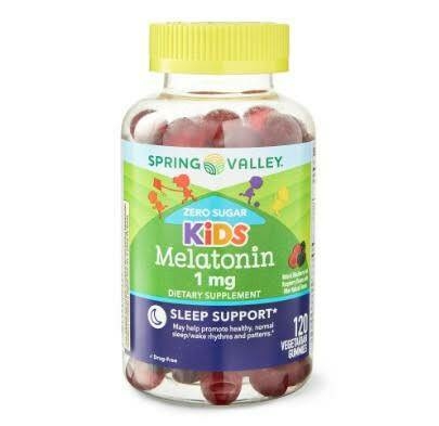 Melatonina Kids Spring Valley 120 gummies zero açúcar
