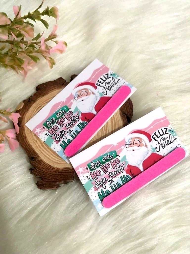 CARTÃO POSTAL + LIXA FELIZ NATAL