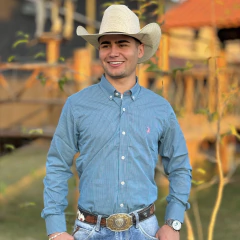 CAMISA AUSTIN WESTERN MASC SLIN ML - AZUL