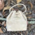 Bolsa Goyazes em Couro Legítimo Waco Off White e Pelo Bovino Branco - B-2507-10 - loja online