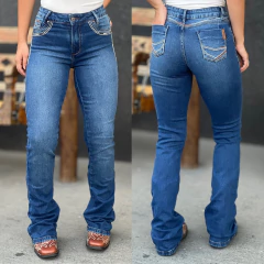 Calça Bill Way Feminina Flare Bordada - 007104 - comprar online