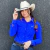CAMISA LIFE WESTERN FEM BRILHO - AZUL ROYAL