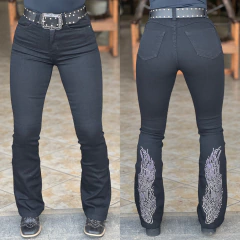 CALÇA ANGELITA ASA PRETA COM BRILHO