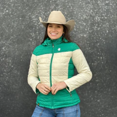 Jaqueta Sacudido's Feminina Dupla Face Verde / Off White - JAQF15 - comprar online