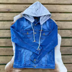 JAQUETA JEANS LYCRA MAS RETRO UR C/CAPUZ