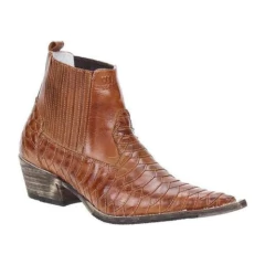 Bota Botina Masculina Escamada - Marrom