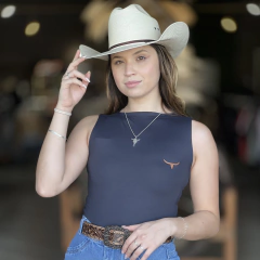 Body Moiadeiros Mc Logo em Couro Preto - BF32