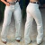 CALÇA FEM WIDE LEG RASGOS BRANCA - 2665