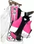 CONJUNTO CHARRÃO E COLETE ROSA/BRANCO PAUL WESTERN UNISSEX