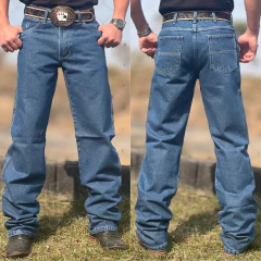 CALÇA TERRA DE RODEIO MASC 100% DELAVE LINHA BRANCA - 070DV