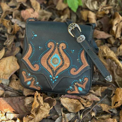 BOLSA GOYAZES COURO PIT STOP PRETO DALLAS TERRA - B-2203-1