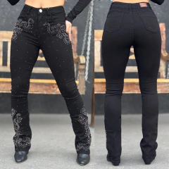 Calça Evidence Feminina Karen Flare Preta - 5098 - comprar online