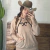 MOLETOM TEX TEAM FEM TXT PRETO - BEGE