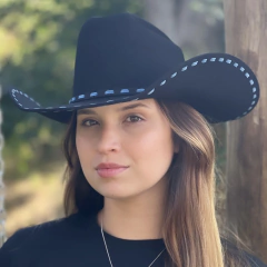 CHAPÉU ELDORADO FARM GIRL - PRETO E AZUL