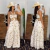 Vestido Longo Rosa Lilas Branco - Sol - loja online