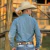 CAMISA AUSTIN WESTERN MASC SLIN ML - AZUL - comprar online